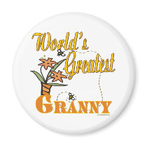 Worlds Greatest Granny Floral magnets