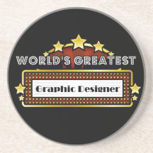 World's Greatest Graphic Designer Beverage Coaster