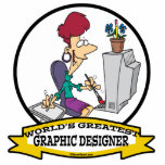 WORLDS GREATEST GRAPHIC DESIGNER WOMEN CARTOON PHOTO CUT OUT