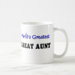 World's Greatest Great Aunt Mug