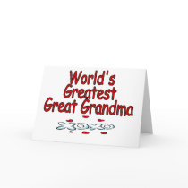 World's Greatest Great Grandma Greeting Cards