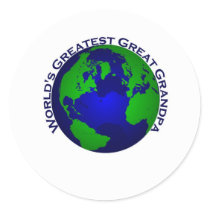 World's Greatest Great Grandpa Round Sticker