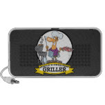 WORLDS GREATEST GRILLER MEN CARTOON MINI SPEAKERS