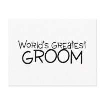 Worlds Greatest Groom Black Post Cards