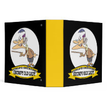 WORLDS GREATEST GRUMPY OLD LADY CARTOON 3 RING BINDER