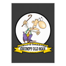 WORLDS GREATEST GRUMPY OLD MAN CARTOON PERSONALIZED ANNOUNCEMENT