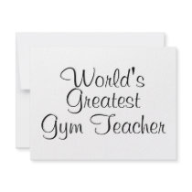 Worlds Greatest Gym Teacher Personalized Invite
