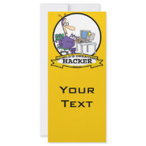 WORLDS GREATEST HACKER CARTOON RACK CARD TEMPLATE