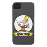 WORLDS GREATEST HANDYMAN MEN CARTOON Case-Mate iPhone 4 CASE