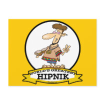 WORLDS GREATEST HIPNIK MEN CARTOON POST CARD