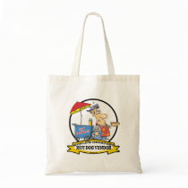 WORLDS GREATEST HOT DOG VENDOR MEN CARTOON TOTE BAG
