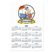 WORLDS GREATEST HOT DOG VENDOR MEN CARTOON BUSINESS CARD