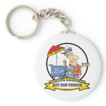 WORLDS GREATEST HOT DOG VENDOR MEN CARTOON KEY CHAINS