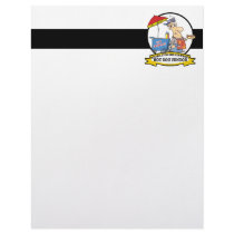 WORLDS GREATEST HOT DOG VENDOR MEN CARTOON CUSTOMIZED LETTERHEAD