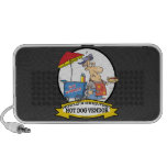 WORLDS GREATEST HOT DOG VENDOR MEN CARTOON NOTEBOOK SPEAKERS