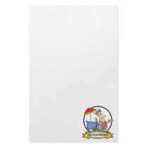 WORLDS GREATEST HOT DOG VENDOR MEN CARTOON CUSTOMIZED STATIONERY