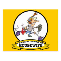 WORLDS GREATEST HOUSEWIFE WOMEN CARTOON POST CARD