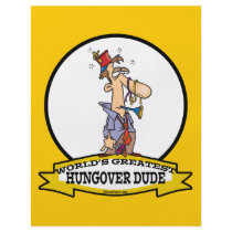 WORLDS GREATEST HUNGOVER DUDE CARTOON FULL COLOR FLYER