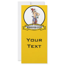 WORLDS GREATEST HUNGOVER DUDE CARTOON RACK CARD TEMPLATE