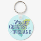 World's Greatest Husband Round Keychain