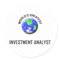 World's Greatest Investment Analyst Round Stickers