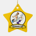 WORLDS GREATEST JOURNALIST II MEN CARTOON ORNAMENTS