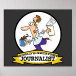 WORLDS GREATEST JOURNALIST II MEN CARTOON PRINT