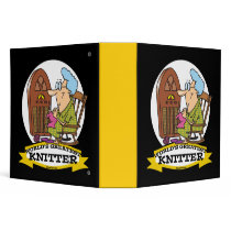 WORLDS GREATEST KNITTER CARTOON BINDER