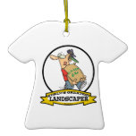WORLDS GREATEST LANDSCAPER MEN CARTOON ornaments