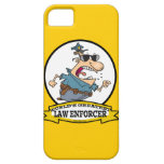 WORLDS GREATEST LAW ENFORCER MEN CARTOON iPhone 5 CASE