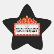 World's Greatest Law Professor Star Sticker