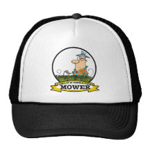 WORLDS GREATEST LAWN MOWER MEN CARTOON MESH HAT