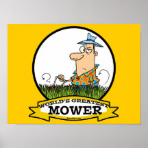 WORLDS GREATEST LAWN MOWER MEN CARTOON POSTERS