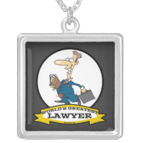 WORLDS GREATEST LAWYER II MEN CARTOON PERSONALIZED NECKLACE