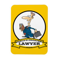 WORLDS GREATEST LAWYER II MEN CARTOON RECTANGLE MAGNET