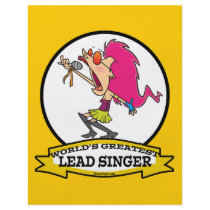 WORLDS GREATEST LEAD SINGER FEMALE CARTOON PERSONALIZED FLYER