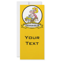 WORLDS GREATEST LEMONADE SELLER KIDS CARTOON RACK CARD DESIGN
