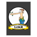 WORLDS GREATEST LIAR MALE CARTOON INVITATIONS