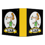 WORLDS GREATEST LIAR WOMEN CARTOON 3 RING BINDER