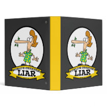 WORLDS GREATEST LIAR WOMEN CARTOON 3 RING BINDERS