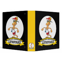 WORLDS GREATEST LIFEGUARD MEN CARTOON VINYL BINDERS