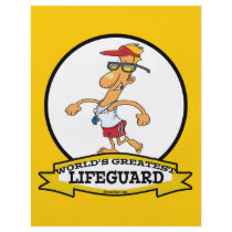 WORLDS GREATEST LIFEGUARD MEN CARTOON FULL COLOR FLYER
