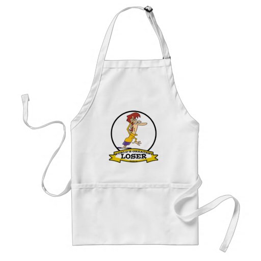 WORLDS GREATEST LOSER LADY WOMEN CARTOON APRON