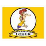 WORLDS GREATEST LOSER LADY WOMEN CARTOON POST CARDS