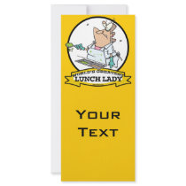 WORLDS GREATEST LUNCH LADY CARTOON RACK CARD TEMPLATE