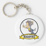 WORLDS GREATEST MAESTRO MEN CARTOON KEY CHAIN