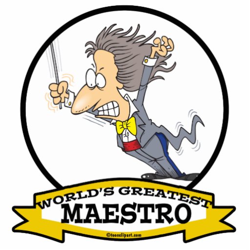 WORLDS GREATEST MAESTRO MEN CARTOON PHOTO SCULPTURES