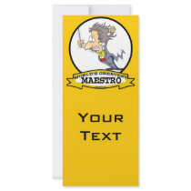 WORLDS GREATEST MAESTRO MEN CARTOON RACK CARD