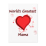 World's Greatest mama Postcard
