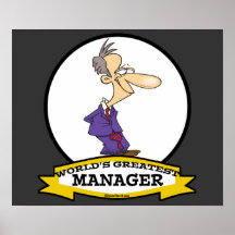 WORLDS GREATEST MANAGER MEN II CARTOON POSTER